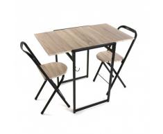 Versa 20880078 Gioco Tavolo e Due Sedie Vodic, Legno, Marrone, 92x60x76 cm