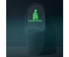 Fillplus Adesivi murali WC Glowing Sticker murale Decalcomanie Arte Soggiorno Scuola Materna Ristorante Hotel Cafe Ufficio Decorazioni per la casa Decorazione, Multicolore