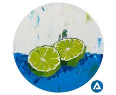 HomeDecor.House Nomi dei Cerchi Lime Fai da Te Tessuto Adesivo da Parete su Tela, Tessuto in Poliestere, Grande, 71Â x 71Â cm, Colore Colore
