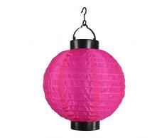 homea 5ecl017fu Lanterna Cinese solare plastica rosa