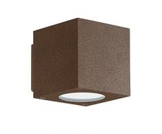 Rossini Illuminazione Nemesis Lampada da Parete per Esterno a LED Integrata, 6 W, Marrone