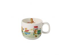 Villeroy & Boch Hungry as a Bear Tazza per Bambini con Manico, 180 milliliters, Porcellana, Bianco/Multicolore