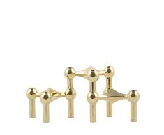 Stoff Nagel Candelabro in Metallo Dorato, 6,5 x 10,2 cm