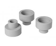 Blomus - Candelabro, Altezza 4,5 cm, Ã¸ 5,5 cm, Colore: Grigio