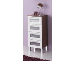 Simply Elan - Cassettiera in truciolato, 31,5 x 35,2 x 82 cm, Colore: Bianco