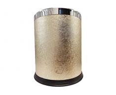 Discountseller 6L coperchio in cestino pattumiera spazzatura hotel casa ufficio cestino cestino cestino per la carta Ashcan Ashbin cassonetto senza coperchio (Golden)