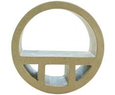 dÃ©copatch Mache Round Shelf, 9x19x19cm-Brown Mensola Rotonda, 19 cm, Carta, Marrone, 9c19c19cm