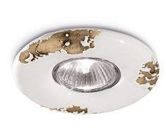 Ferroluce RetrÃ² Faretto a Incasso con Gu10, Bianco