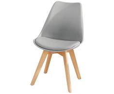 Brianza Outlet Isotta Sedia di Design, Grigio, 50 x 48 x 82 cm