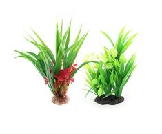 SourcingmapÂ® Base in ceramica per acquario, paesaggistica, coltivazione subacquea, pianta decorativa 2 in 1