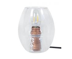 Tosel 65217Â lampada comodino 1Â luce, vetro, E27, 40Â W, Trasparente, 13,5Â x 16Â cm