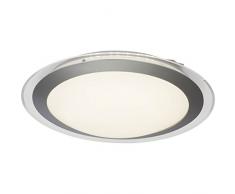 Brilliant g98826/75Â a, lampade da soffitto, Plastica, 12Â W, Bianco/Argento, 8Â x 33Â x 8Â cm
