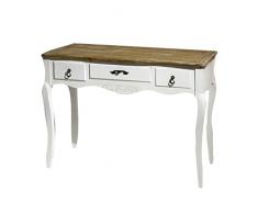 Vacchetti Giuseppe 8018890000 Mobile Country Consolle, 3 Cassetti, Legno, Bianco, 108 x 48 x 80 cm