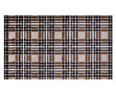 LifeStyle-Mat 100680 Tappetino Karo Antiscivolo e Lavabile, Ideale per lingresso, Il Guardaroba o la Cucina, 67 x 110 cm, Marrone/Beige