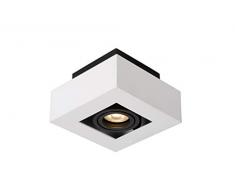 Lucide - Faretto da soffitto, in alluminio, 5 W, colore: Bianco/Nero