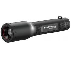 Led Lenser P3R torcia tascabile a LED, flusso luminoso Max 140 lumen, raggio di luce Max 100 m, autonomia Max 6 ore, in confezione Box, Nero
