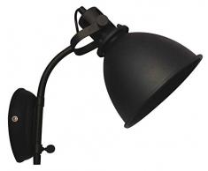 Brilliant Jesper - Faretto da parete, in metallo, 40 W, colore: Nero corindone