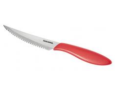 Tescoma 863056.20 Coltello Bistecca, Acciaio Inossidabile, Rosso, 6 unità