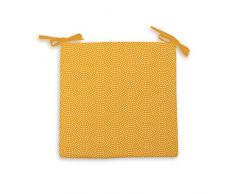 Soleil docre - Cuscino per Sedia, in Poliestere, 40 x 40 x 5 cm, Colore: Giallo