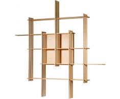 doLuxe 29705e Mensola Flessibile di Design con 680 possibilità, Porta CD/Dvd Aperto, Pensile, in Legno, Naturale, 97 x 16 x 97 cm