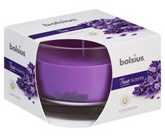 Bolsius True Scents Candela Profumata in Giara - Fragranza Lavanda - Colore Viola - Medium - Lunga Durata di 24 Ore - Estratti Naturali - Candela Decorativa - Cera - Senza Fumo - 6.3 x 9 cm