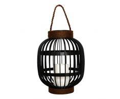 Lumi Jardin Lanterna solare da giardino effetto candela con manico in corda FIDJY a LED, 32 cm, 1 W, nero, 24 x 34 x 32 cm