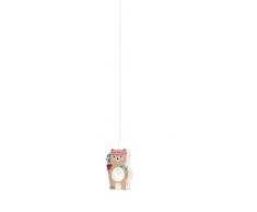 Elobra Little Indians Bjørn - Lampada a sospensione per bambini, in legno, 40 W, colore: Marrone