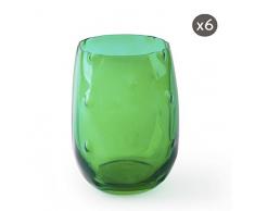 Excelsa Barrio De Cactus Set 6 Bicchieri Acqua, Vetro, Verde