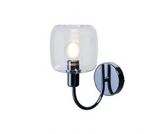 SP Light and Design Diva Parete 1 B, Struttura Cromo, Vetro Trasparente Lampada 4 W