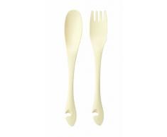 Contento, Posate da Insalata, Modello Flex, Beige (Beige)