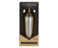 Gentlemans Hardware Shaker per Cocktail, Acciaio Inossidabile, Silver, 9 x 9 x 21 cm