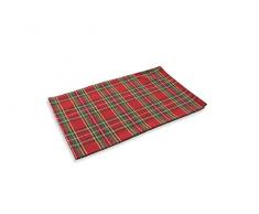 Villa dâEste Home Tivoli Tartan Tovaglietta, Rosso