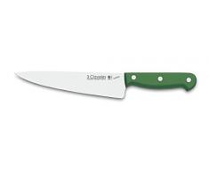3 Claveles Coltello Cuoco Uniblock di 20, Acciaio Inox, Verde, 35Â x 5Â x 2Â cm