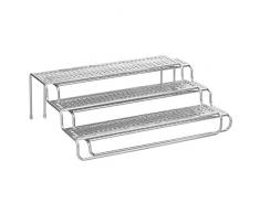 InterDesign Classico Portaspezie Espandibile, Metallo, Argento, 31.75x25.12x10.34 cm