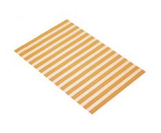 Kitchen Craft Tovaglietta in Vinile Intrecciato, 45 x 30 cm, Motivo: Strisce Arancioni, PVC e Poliestere, 45 x 30 x 0.1 cm