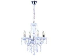 CANDELABRO CRISTALLO BIANCO 4X40W E14 230V Art. 63113-4 [Cucina]