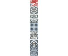 Plage 6 Piastrelle adesive Laminate Coimbra 3, Blu, 15x15cm