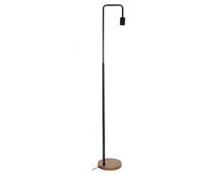 MICA Decorations Preston - Lampada da Terra in Metallo, 22 x 22 x 138 cm, Colore: Nero