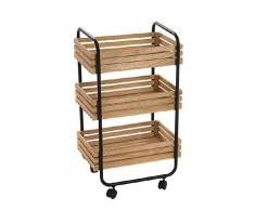 Dcasa - Carrello a 3 Ripiani in Legno, per Ufficio, per Decorazioni Festive e Articoli per la casa, Unisex, per Adulti, Colore: Unico
