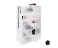 Relaxdays Scarpiera per 24 Paia di Scarpe, Scaffale Componibile XL 6 Scomparti, Armadio, Bianco, 94x61,5x31,5 cm