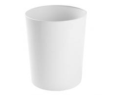 InterDesign 25242EU Patton Cestino Rifiuti, Metallo, Bianco, 20.32x0.254x24.8 cm