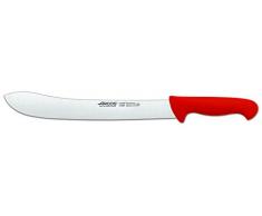 Arcos Serie 2900 - Coltello Scannare Coltello Macellaio Coltello Bistecca - Lama Acciaio Inossidabile Nitrum 300 mm - Manico Polipropilene Colore Rosso