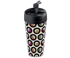 Wantit Mugvinyl - Tazza Termica Personalizzabile, Motivo: Dancing Vinyls, in plastica, Multicolore, 7,8 cm