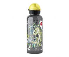 Emsa - Borraccia per bambini con chiusura di sicurezza, Tritan, Teschio, 7.5 x 7.5 x 21.4 cm