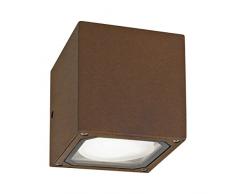 Rossini Illuminazione Tardis Lampade da Parete per Esterno GX53, 11 W, Marrone