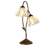 LumiLamp Tiffany - Lampada da Tavolo in Vetro, 33 x 61 cm