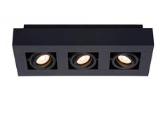 Lucide - Faretto da soffitto, in alluminio, 15 W, colore: Nero