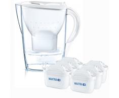 Brita Marella - Caraffa Filtrante per Acqua, 2.4 Litri, 6 Filtri Maxtra+ inclusi