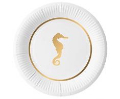 Delight Department DD.01.13.4 Piatti, Carta, Bianco, 23 x 23 x 3 cm, 10 unitÃ 