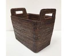 BYRMAY 68911 - Portariviste Rotin, Taglia Unica, Colore: Marrone